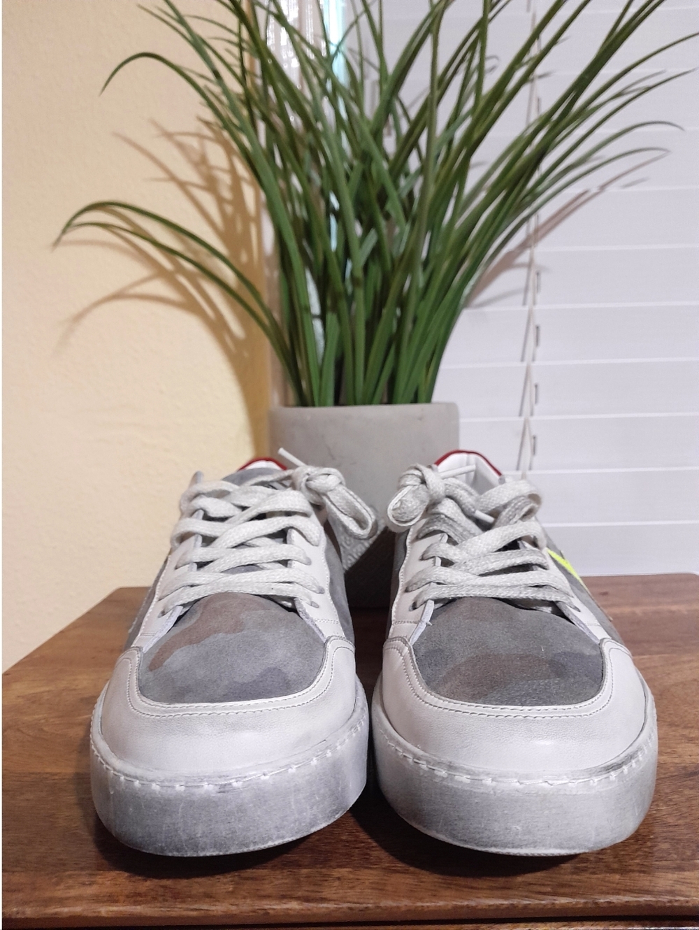 Sepol Estrella sneakers retail $260 camo leather dirty look grunge sz 12 men's - Picture 5 of 10
